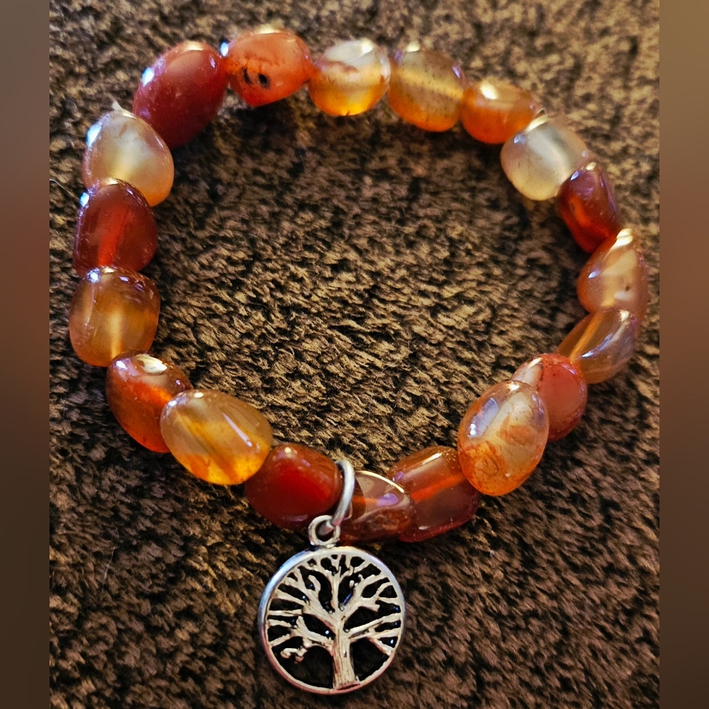 Tree of Life Carnelian Bracelet